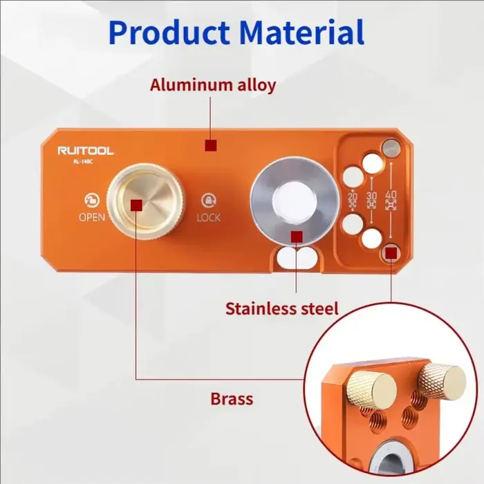 Guide de perçage pour profilés en alliage d'aluminium