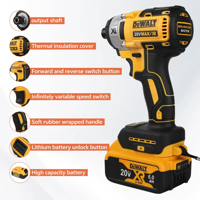DEWALT DCF887 outils de forage électrique tournevis à percussion 20V perceuse sans fil
