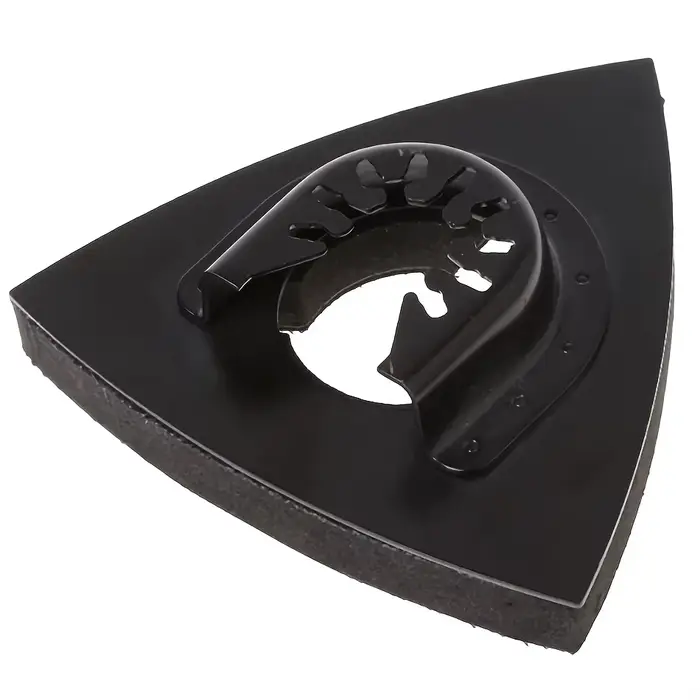 2/4 pièces Patins de ponçage triangulaires à fixation rapide pour outil oscillant