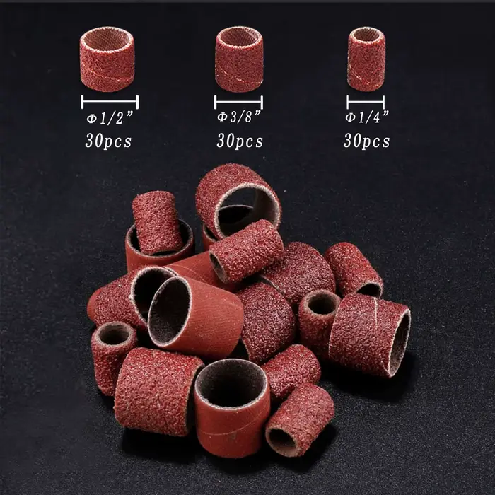 98 pièces outil rotatif ponçage tambours ponceurs bandes embouts Kit accessoires pour Dremel perceuse ongles travail du bois
