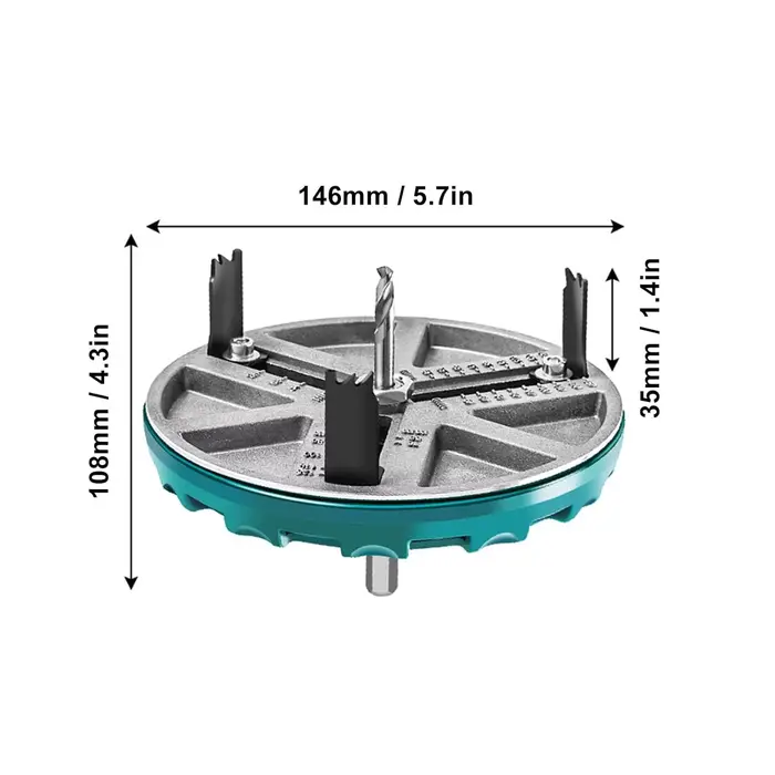 Outil de sciage à trous rond réglable