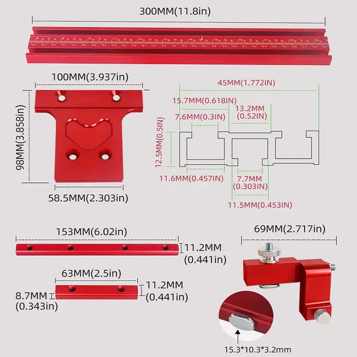 Système de guidage de Rail parallèle de 120cm