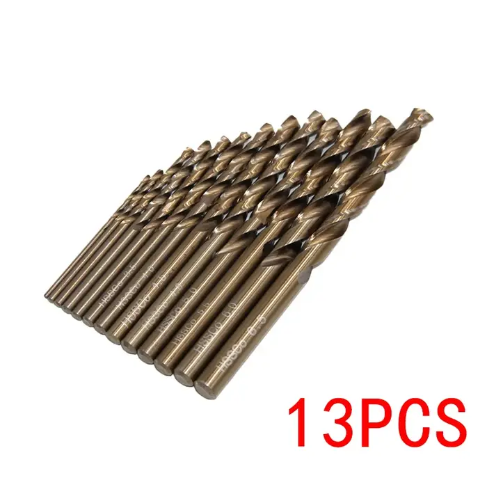 Foret hélicoïdal jaune HSS pour perceuse électrique, entièrement affûté, à manche droit, pour le métal et le bois, accessoire de perçage, ensemble d'outils