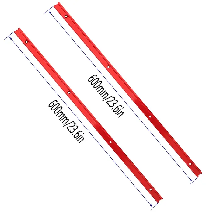 2 pièces Rail de guidage pour menuiserie 600 mm