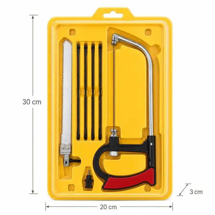 Kit de scie à main multifonction 8 en 1 avec 6 lames pour le travail du bois
