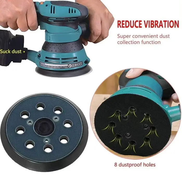 Tampon de ponçage pour ponceuse, 5 pouces, 8 trous, pour Makita 743081 -8 BO5030 BO5031 BO5041 Acces
