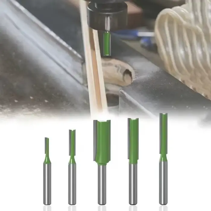 Fraise droite à double denture de 1/4'' (6 mm) pour le bois