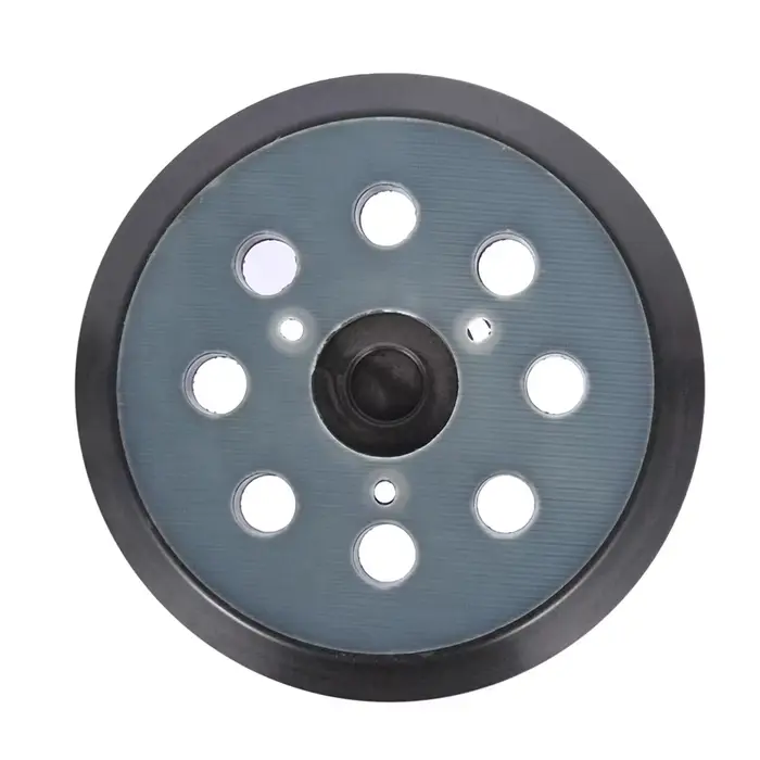 Plaque de ponçage 125 mm (5 pouces) à 8 trous avec support à 3/4 clous, disque de ponçage auto-agrip
