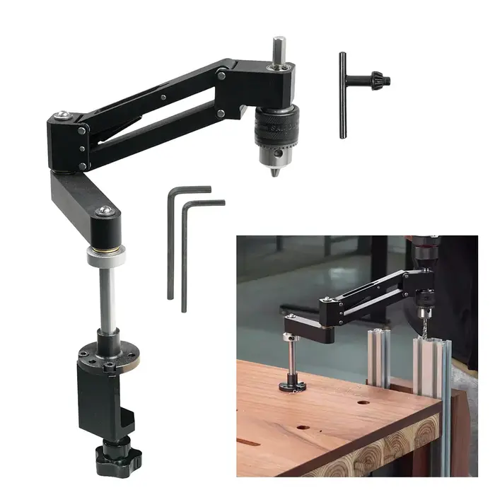 Support de perçage à bras articulé pour perceuse à main