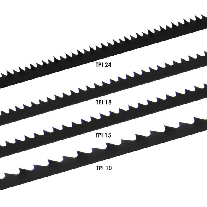 Lames de scie à chantourner TASP 12 pièces 5" 125mm à broches TPI 10/15/18/24