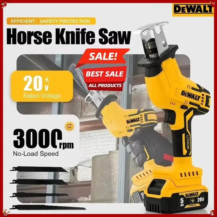 Scie alternative sans balais Dewalt 2800RPM, scie électrique multifonctionnelle pour couper le métal