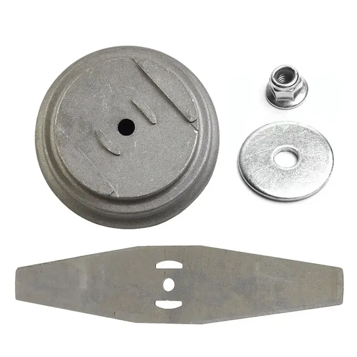 Lames de scie universelles et durables en métal, accessoire de couvercle en plastique pour coupe-herbe, tondeuses à gazon, Kit de vis pour outils électriques de jardin