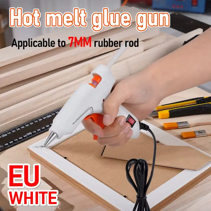 Pistolet à colle thermofusible 90W avec interrupteur pour bâton de colle de 7mm, Mini pistolet à cha