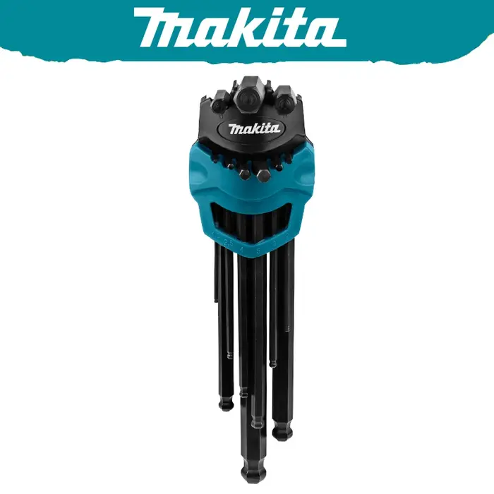 Makita B-65894 jeu de clés hexagonales 9 pièces plusieurs tailles clé hexagonale clé Allen jeu de combinaison accessoires d'outils