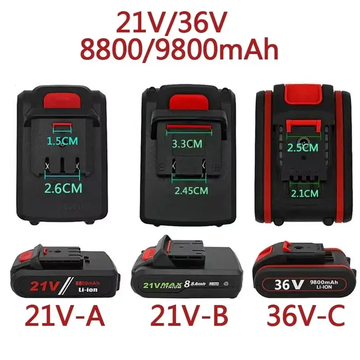 Nouveau 21V 36v batterie 9.8Ah perceuse électrique outil