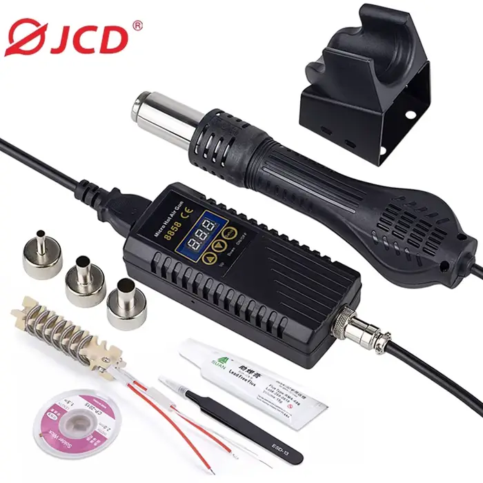 JCD 750W pistolet thermique affichage numérique Micro Station de soudage de retouche pistolet à Air
