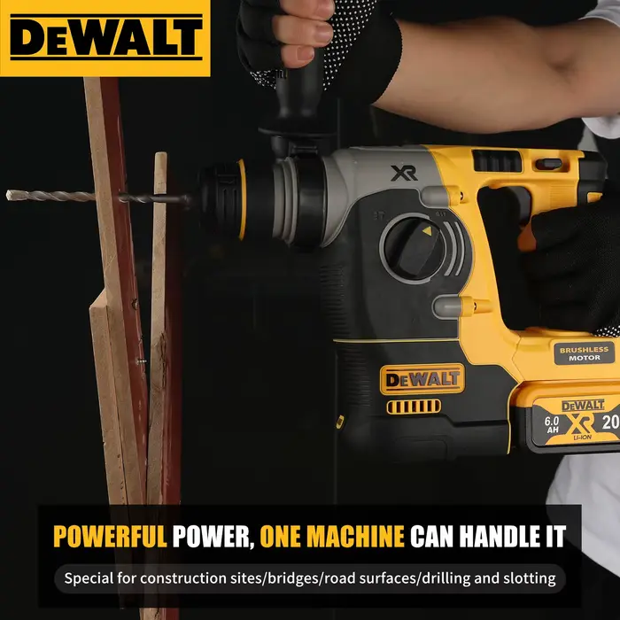 DEWALT DCH273 Marteau rotatif sans balais, batterie 20 V 6,0 Ah, énergie d'impact 2.1J, 360 ° Poigné