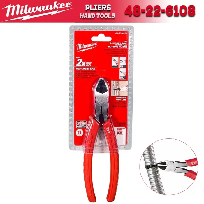 Pince coupante diagonale Milwaukee 6" 8" à poignée confortable