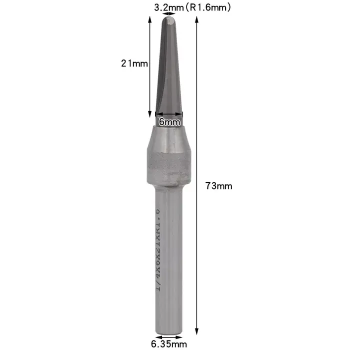 Fraise à bois TCT, outil en forme de V, fente en forme d'arc pour flexion du bois, fraisage de rainu