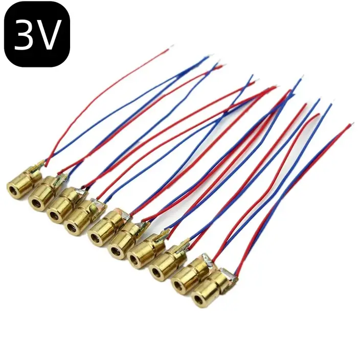 Mini pointeur Laser réglable, 10/20 pièces, Circuit Diod Laser à points rouges 3V/5V 5mW 650nm, Modu