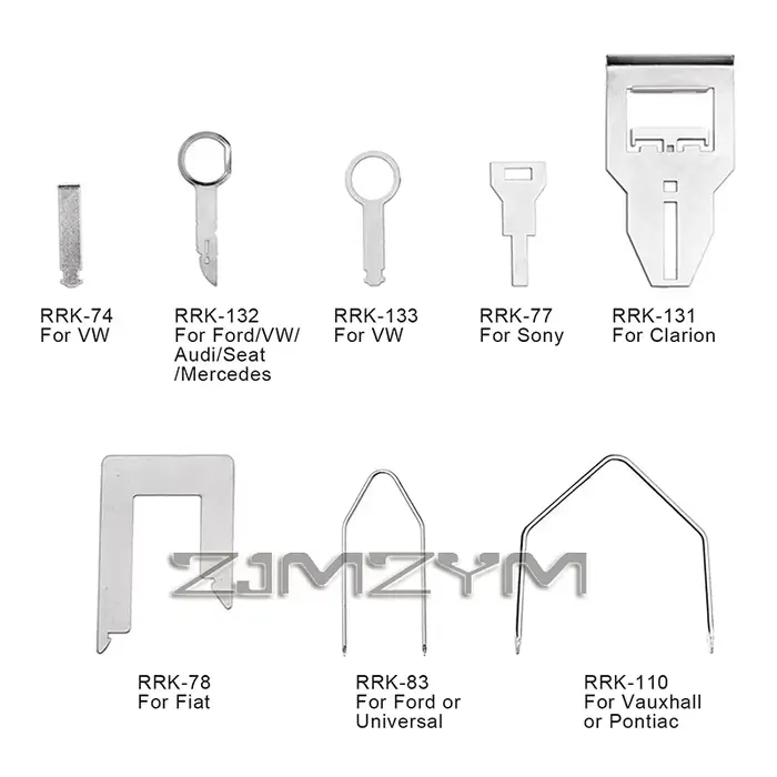 38 pièces/ensemble outil de démontage Audio automatique нар ради® Kit d'outils de clé de retrait de Radio stéréo de