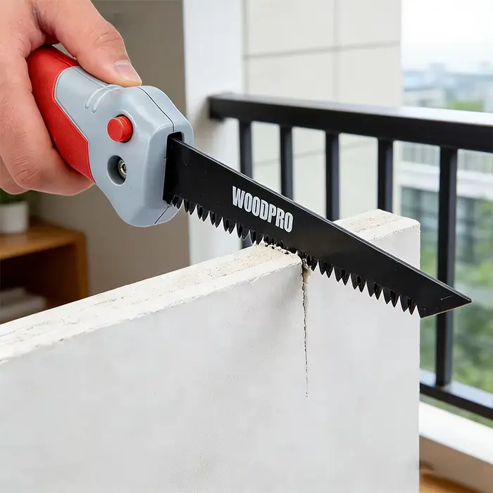 Scie à main pliante pour plaques de plâtre avec lame en acier SK5 revêtue de téflon, outil de coupe