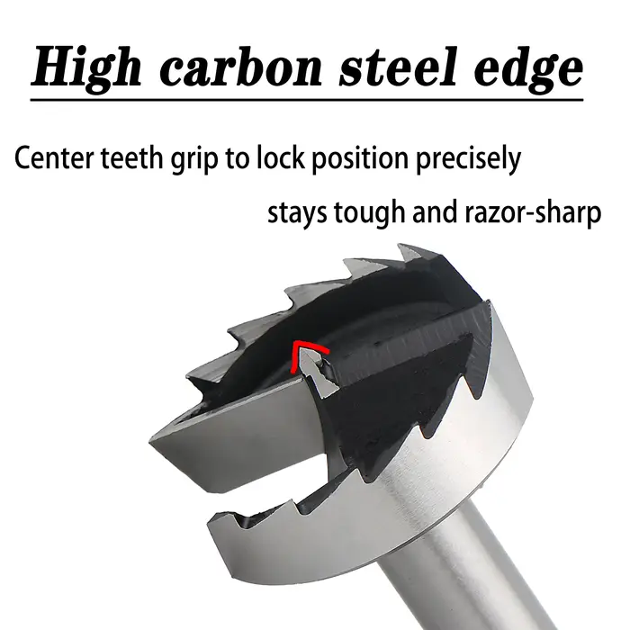 Layzen 6-100mm Forstner foret multi-dent bois trou scie tige ronde auto centrage charnière alésage haute teneur en carbone acier Cutter