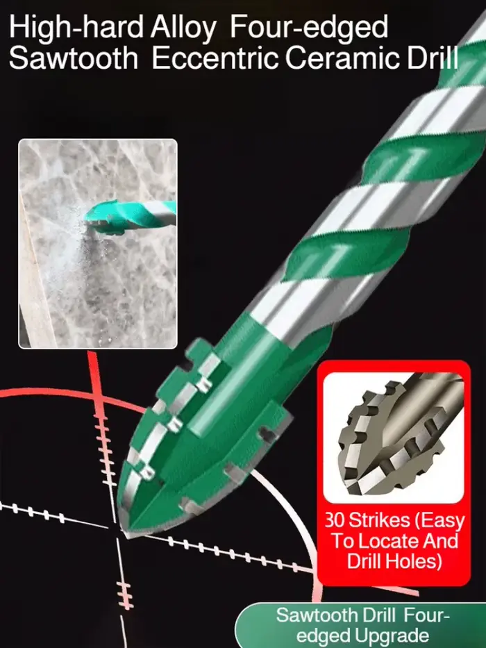 Foret excentrique dentelé à quatre cannelures avec une dureté diamantée ultra forte pour une perçage précis et une durabilité durable
