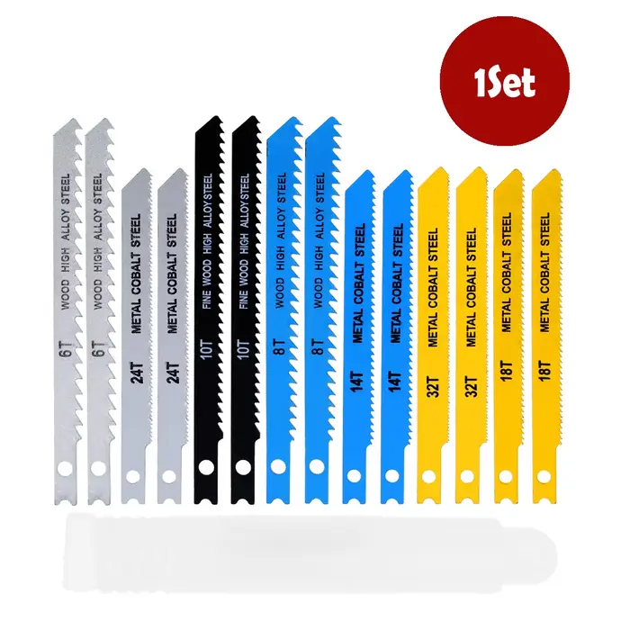 Jeu de lames de scie sauteuse, assortiment de lames de scie sauteuse, outils de coupe droites pour B