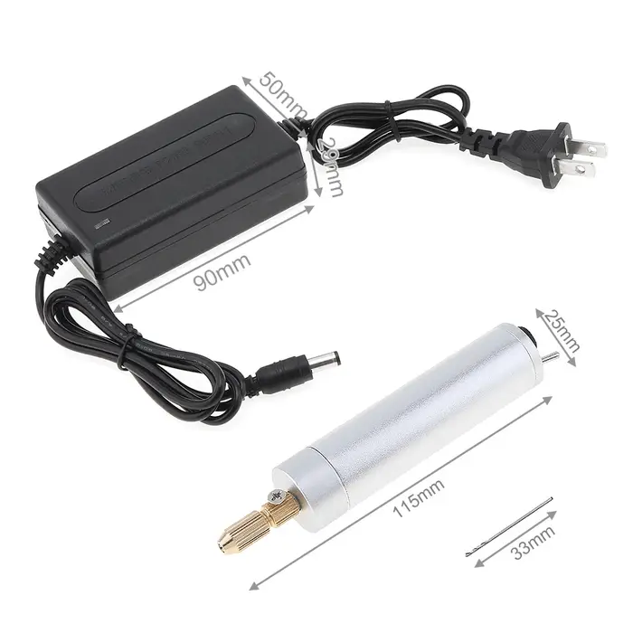 Perceuse électrique à main avec mandrin JTO et adaptateur d'alimentation réglable pour circuit imprimé