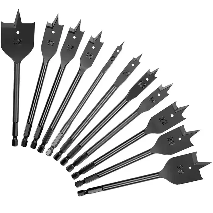 Jeu de forets à pelle, forets plats