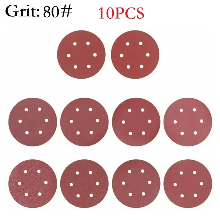 10 pièces 9 pouces papier de verre 225mm 6 trous disque feuilles de sable Grit40-2000