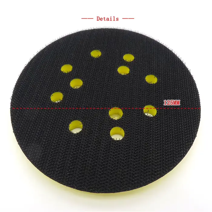 5 pouces 125mm 8 trous 3/4 clous support Pad crochet et boucle tampons de ponçage pour s'adapte à la ponceuse à Air