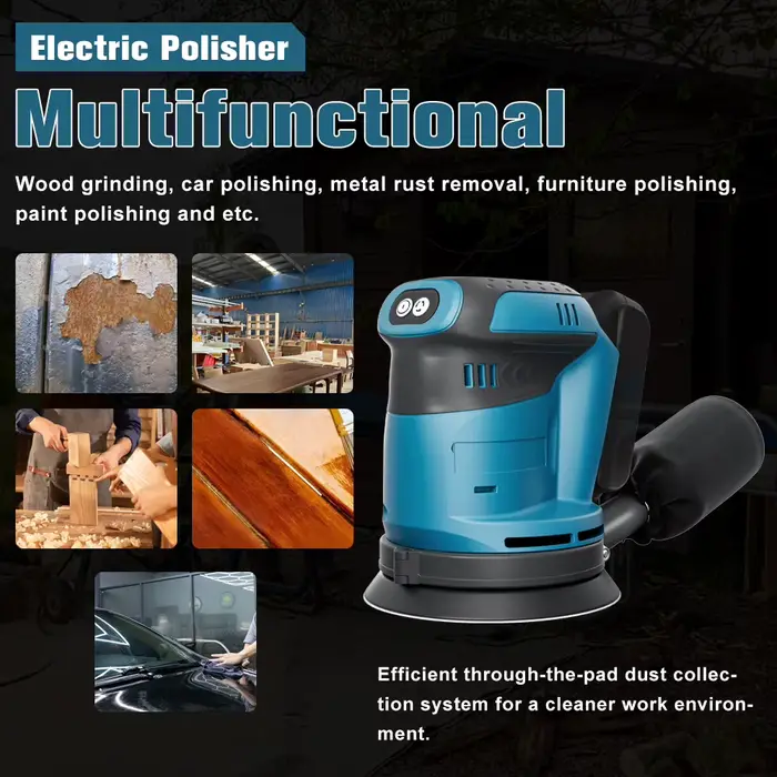 Ponceuse orbitale électrique aléatoire 125MM pour Makita 18V batterie portable Rechargeable meuleuse à bois outil