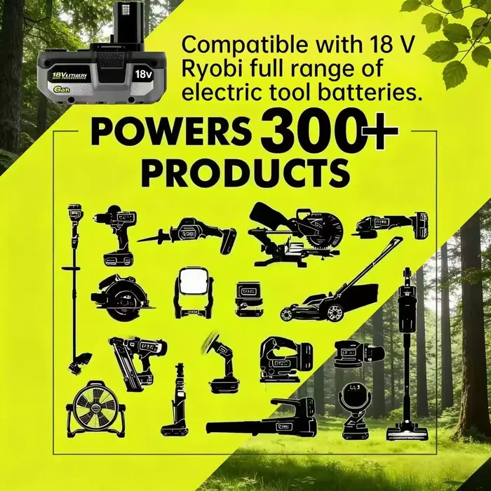 Batterie lithium-ion haute capacité RYOBI ONE+ 18V 8.0Ah pour outils
