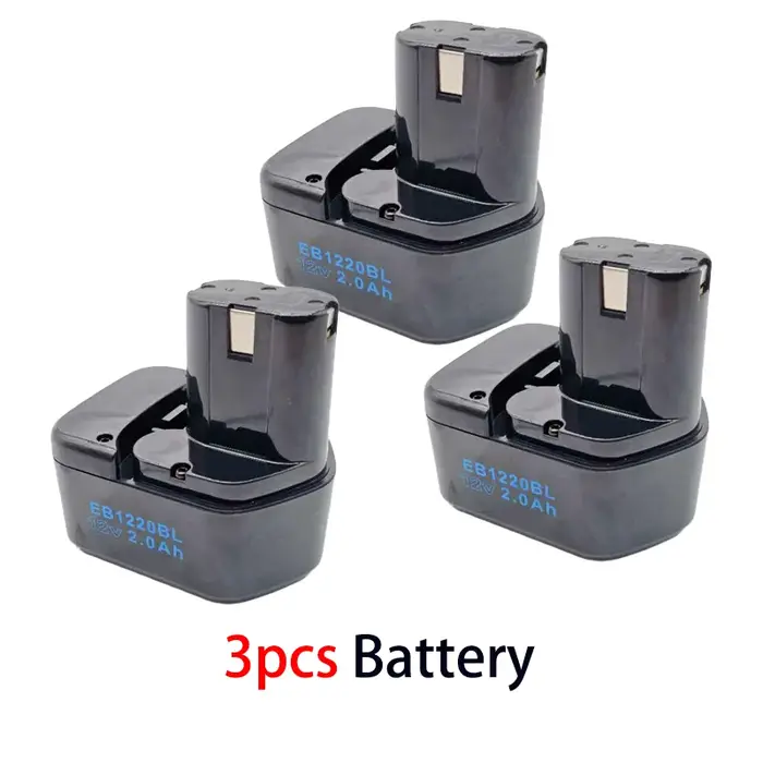 Batterie de remplacement 12V 2000mAh pour Hitachi EB1220BL EB1214S DH15DV C5D WR12DMR 324360 perceuse sans fil