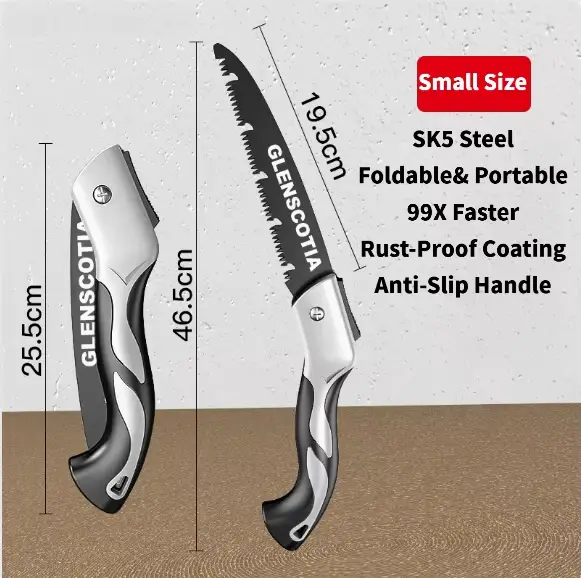 Scie à main pliante multifonctionnelle pour l'extérieur, scie à bois pliable portable pour l'élagage