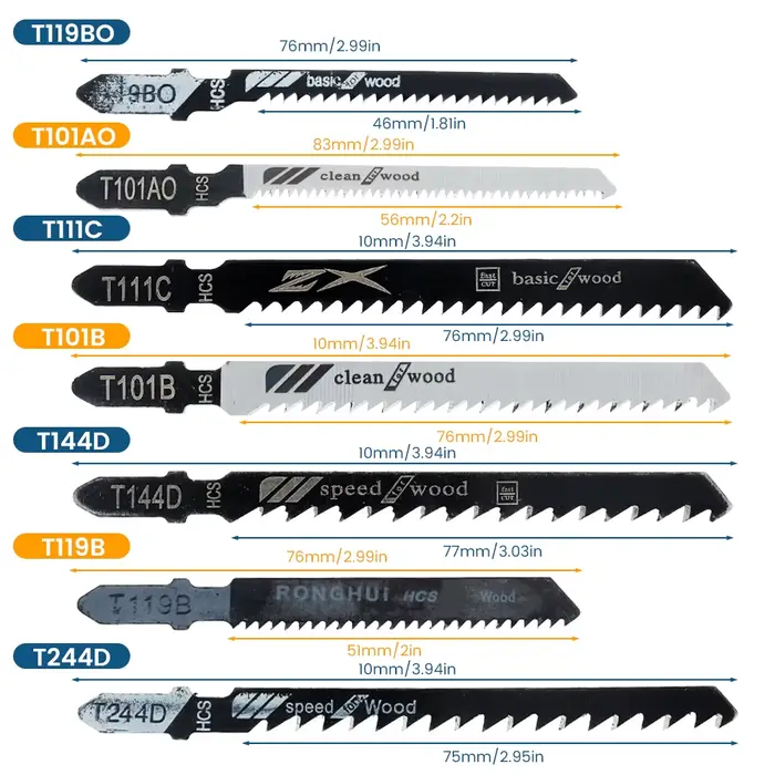5 pièces scie alternative HCS lames sabre scie à main multi lame de scie pour bois métal plastique t