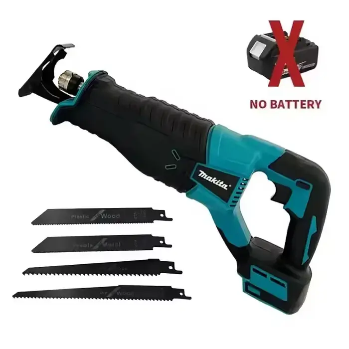 Scie alternative sans balais Makita 18V, faible vibration, 3000SPM, pour la menuiserie, avec 4 lames