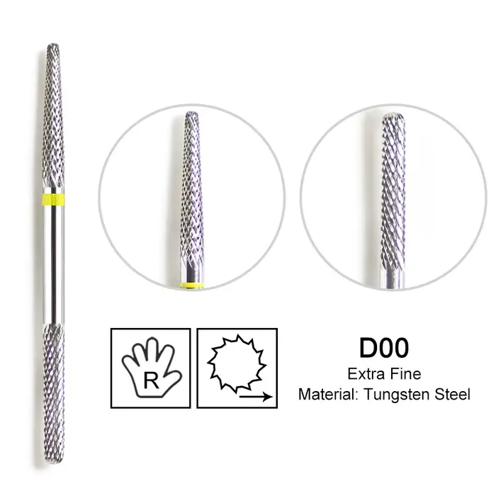 Forets à ongles en carbure à Double tête, outils électriques de conception d'ongles, Machine de manu
