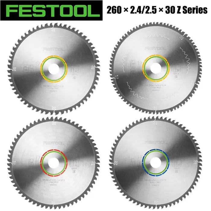 FESTOOL lame de scie circulaire série 260*2.4/2.5*30Z 494604 494605 494606 494607 disque de coupe polyvalent