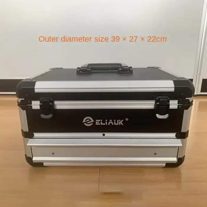 Boîte à outils en alliage d'aluminium, étui rigide multifonctionnel Portable, mallette de rangement 