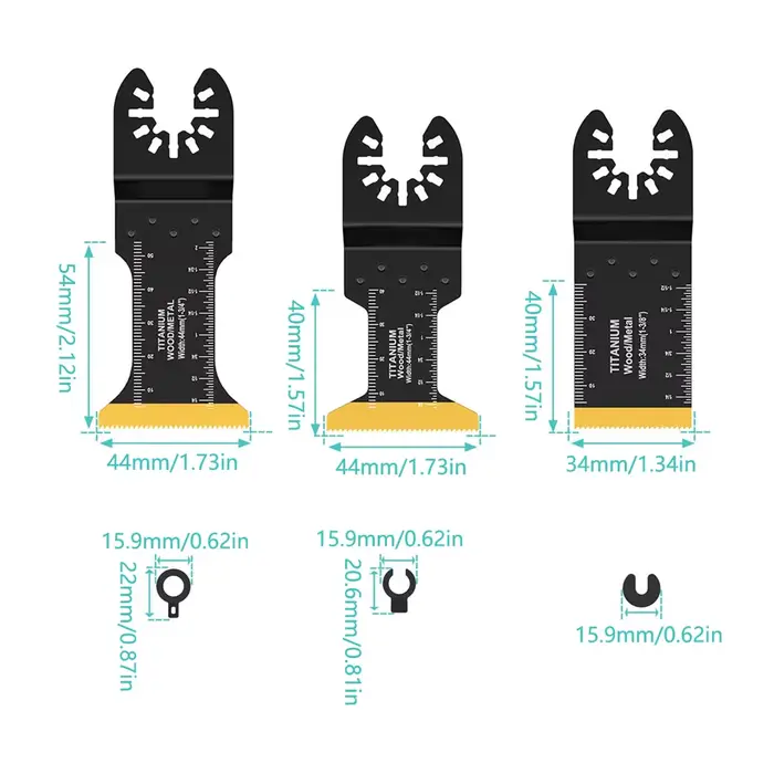 Kit de lames oscillantes en carbure pour outils multifonctions