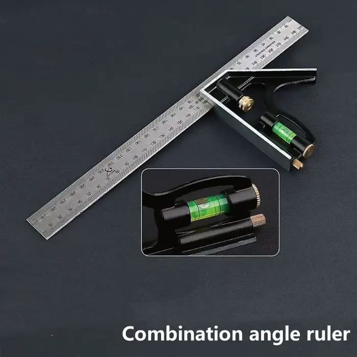 Règle d'angle multifonctionnelle, combinaison carrée en acier inoxydable, outils de menuiserie carré