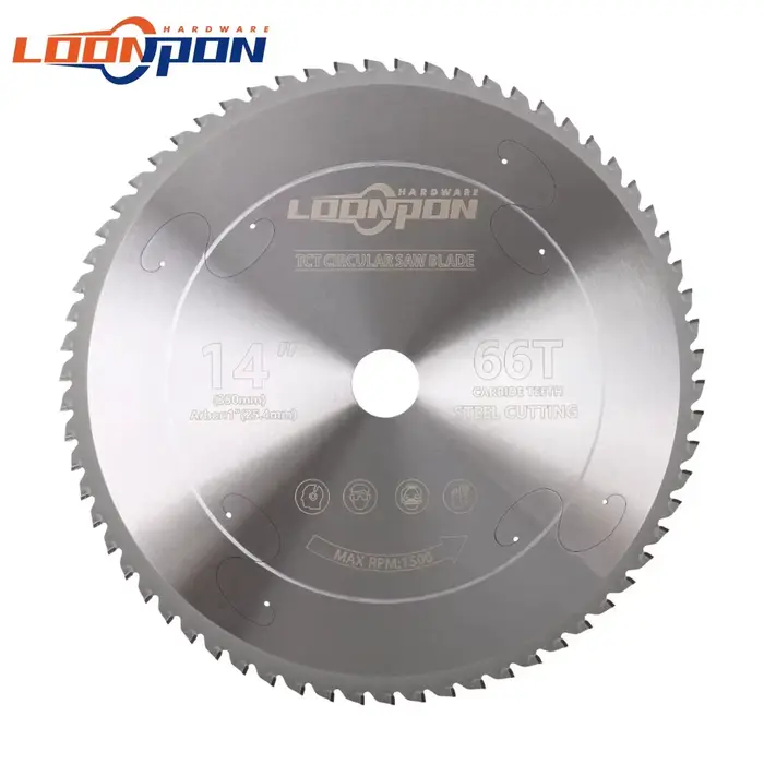 Disque de coupe en métal 350mm/14 pouces, lame de scie circulaire en carbure pour fer et acier, lame