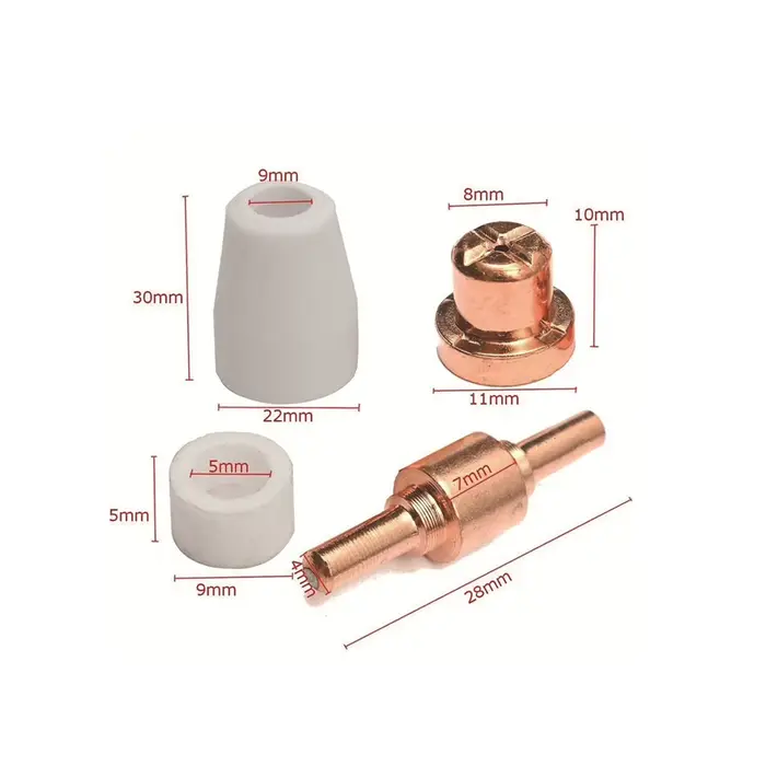 65 pièces pointe de coupe Plasma électrodes buses anneaux bouchons Kit consommable accessoire pour PT31