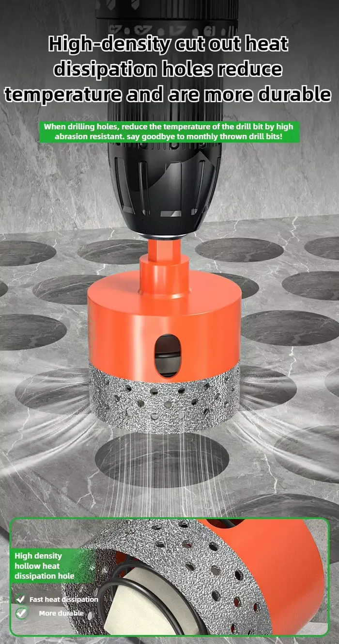 Foret diamanté à queue hexagonale pour carrelage céramique