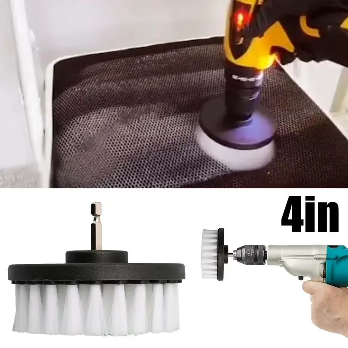 Perceuse électrique de 4 pouces, brosse douce pour épurateur électrique, cuisine, salle de bains, ta