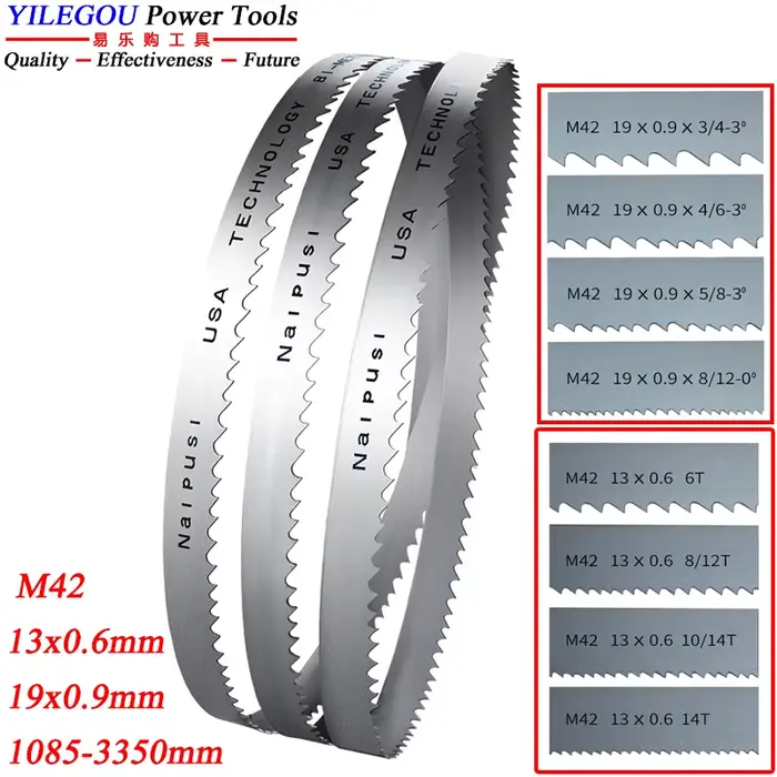 1400 1425 1435 1440 1470mm M42 lame de scie à ruban bimétallique 1140 1570 1790 2240 2560mm