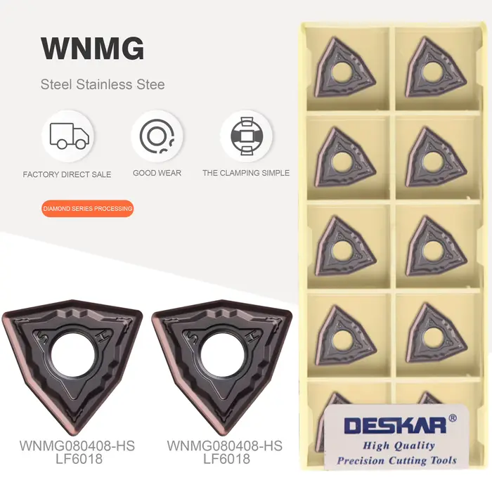DESKAR WNMG080404 WNMG080408 MA MS JMS MQ HS HA GS LF6018 Lames de commande numérique originales de 